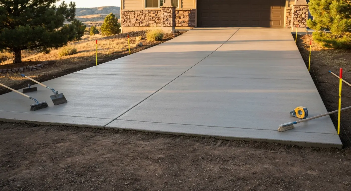 Concrete driveway Franktown CO
