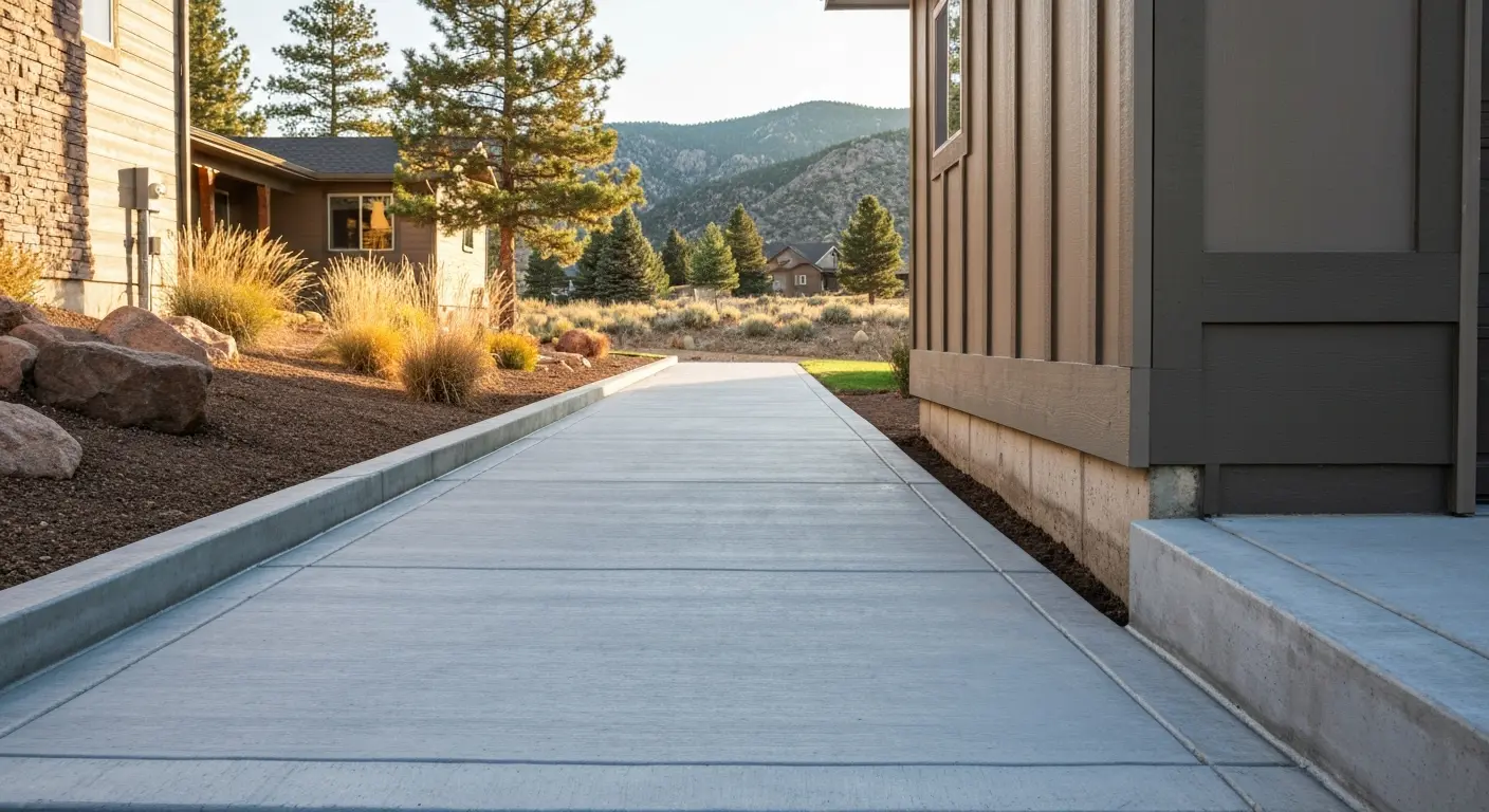 Concrete sidewalk pathway Franktown