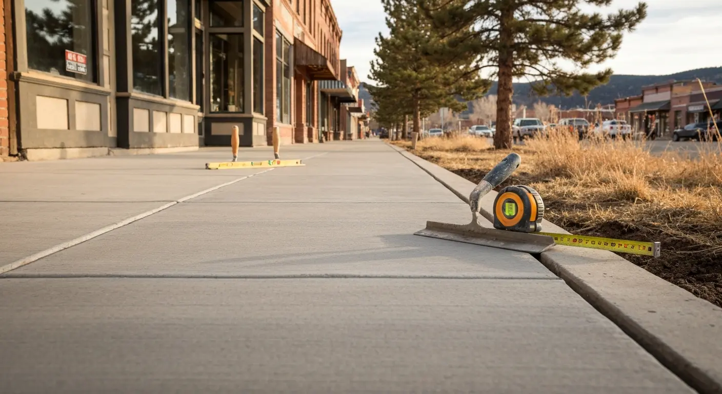 Commercial sidewalk installation