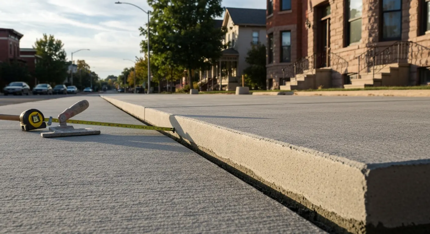 Sidewalk and walkway concrete work