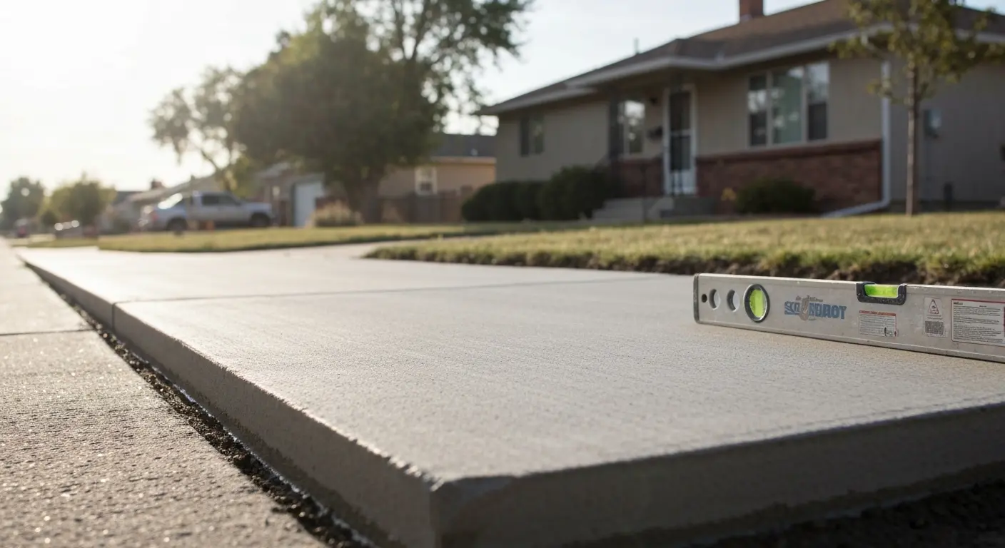 Concrete sidewalk in Aurora