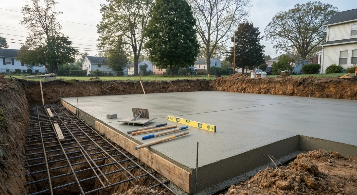 Foundation concrete pour