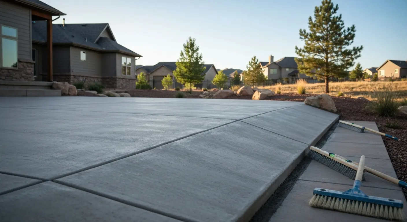 Pool deck concrete