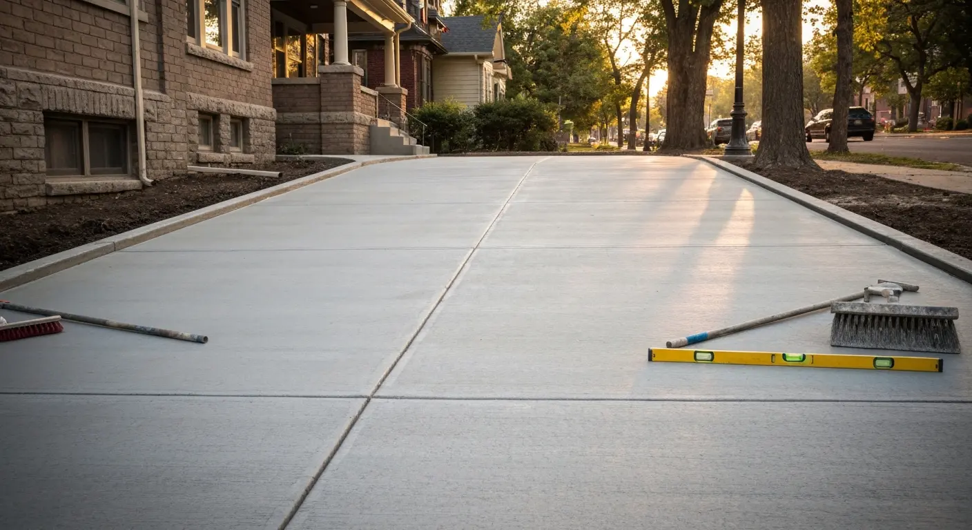 Concrete driveway service