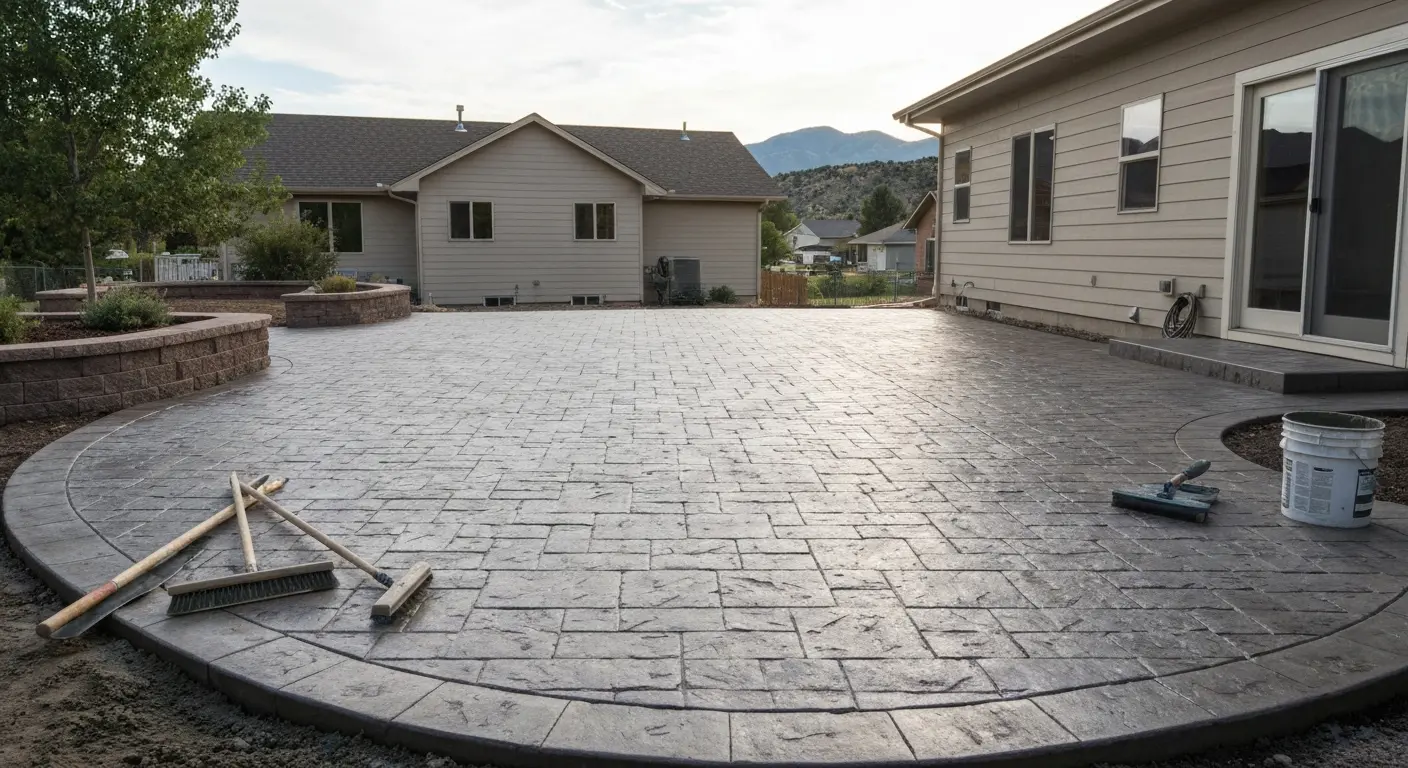 Stamped patio in Aurora