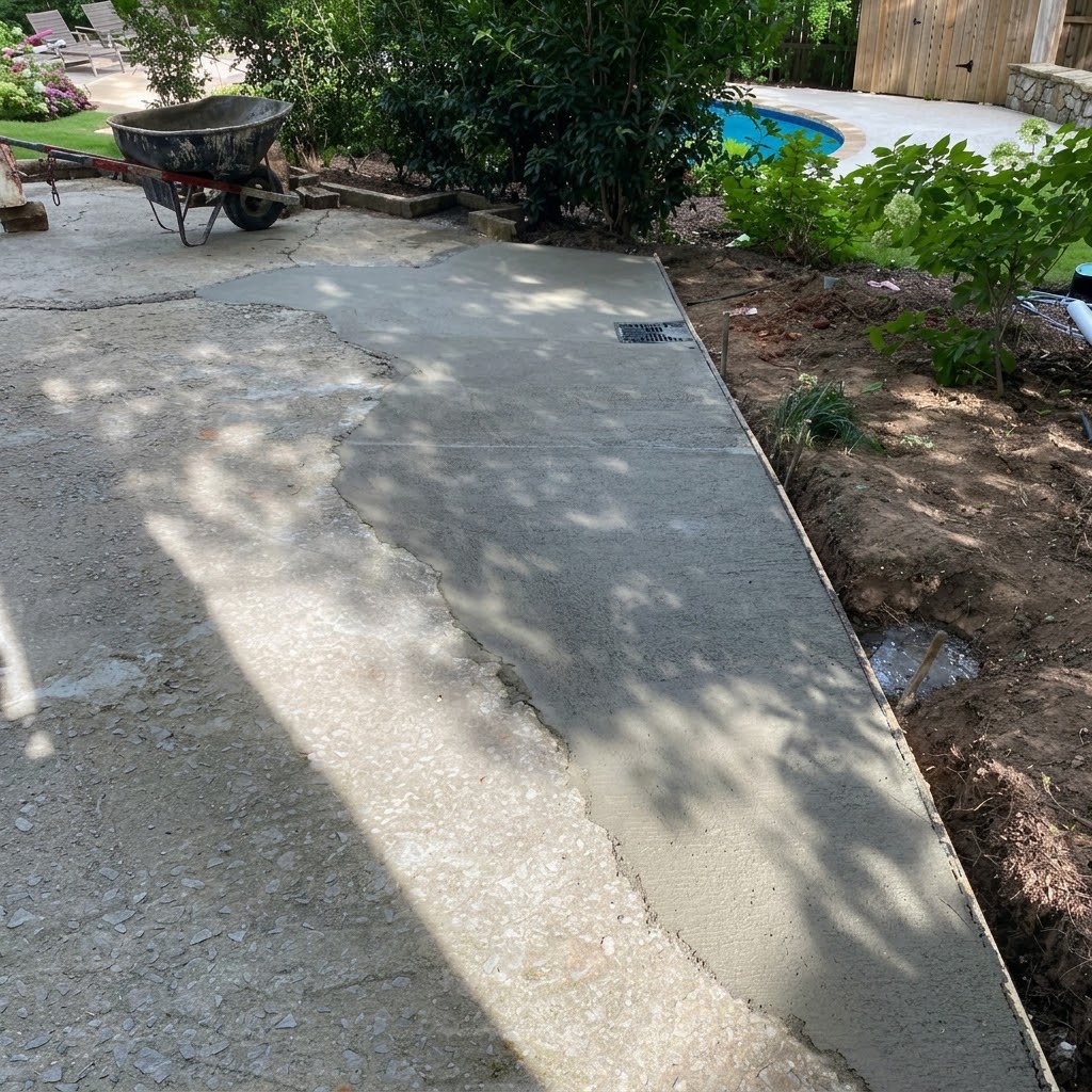 Professional concrete work and crack repair services