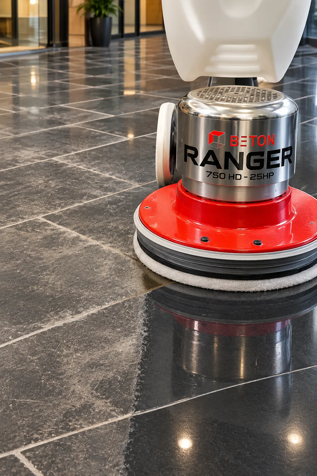 Wessex Floorcare restoring a stone floor