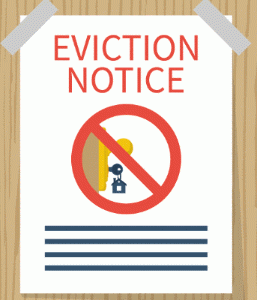 eviction notice taped to a wall eviction notice taped to a wall