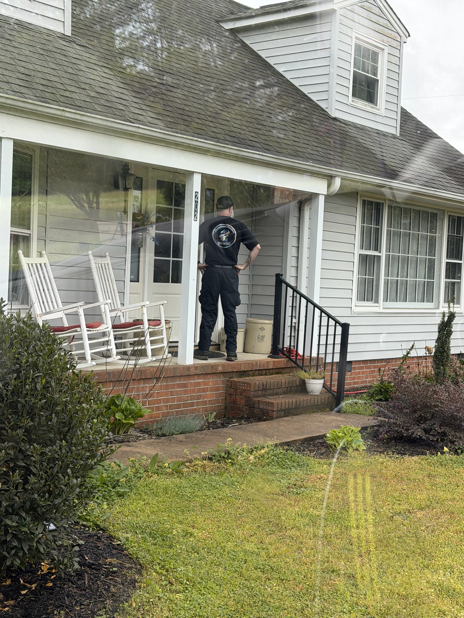 ECS tech at the door
