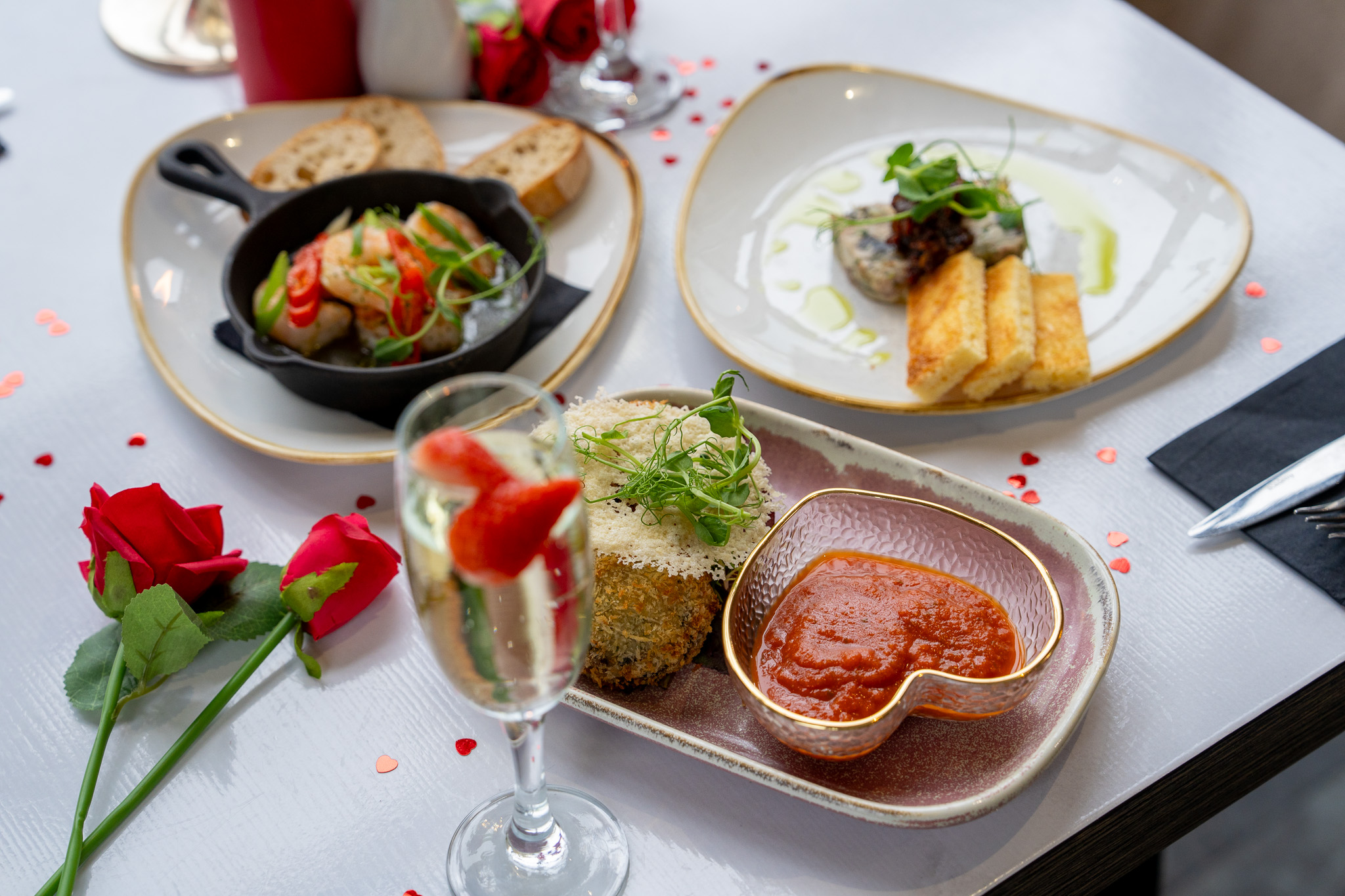Sharing plates and prosecco at The Mulberry