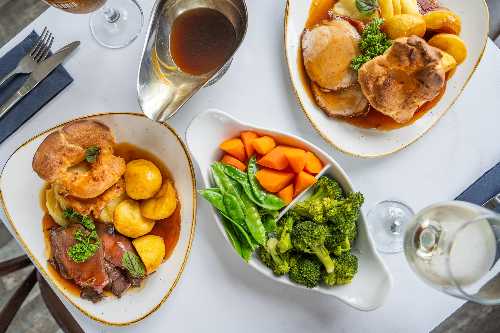 Slow-roasted meats with seasonal vegetables at The Mulberry