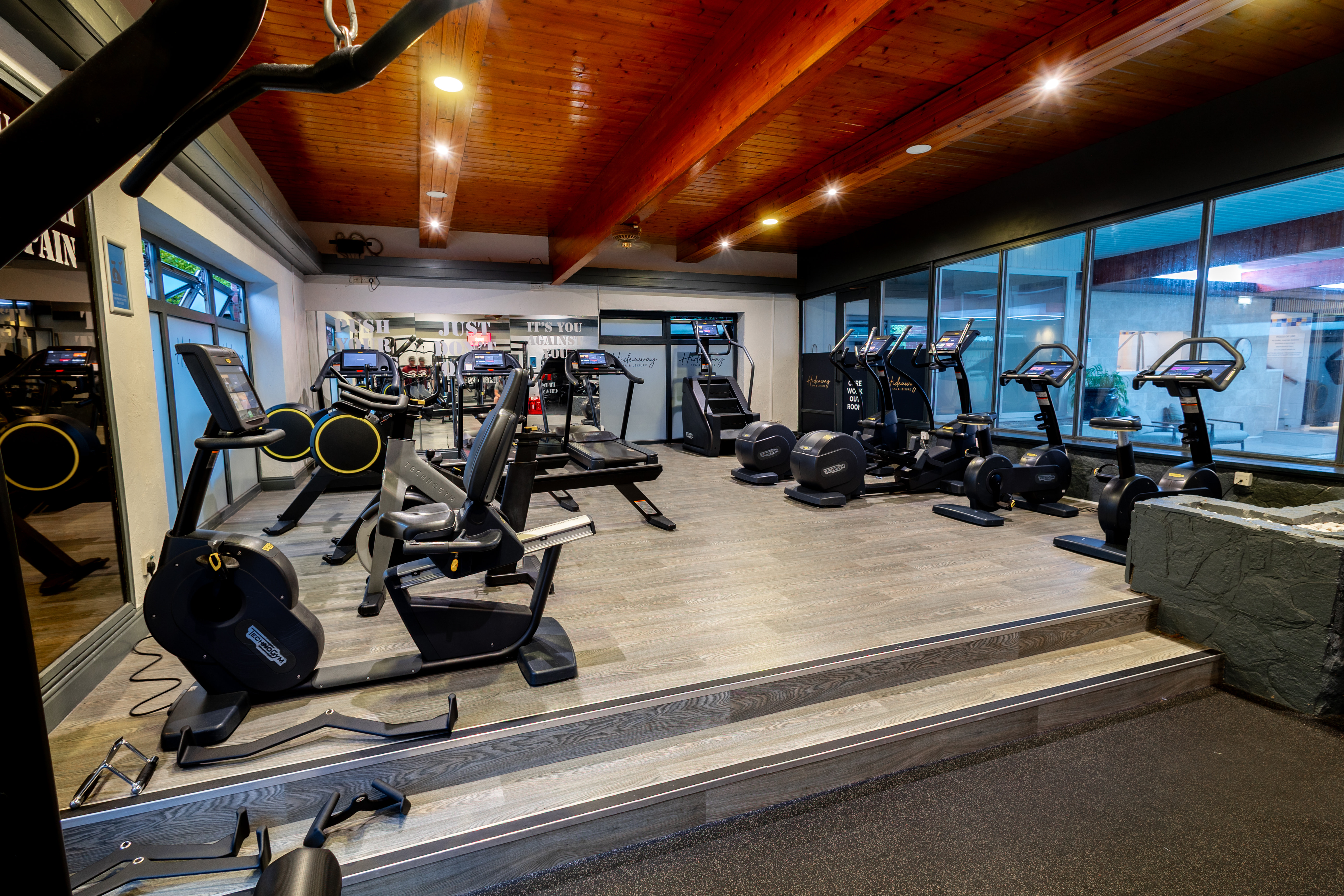The Hideaway leisure club gym at Parkmore Hotel