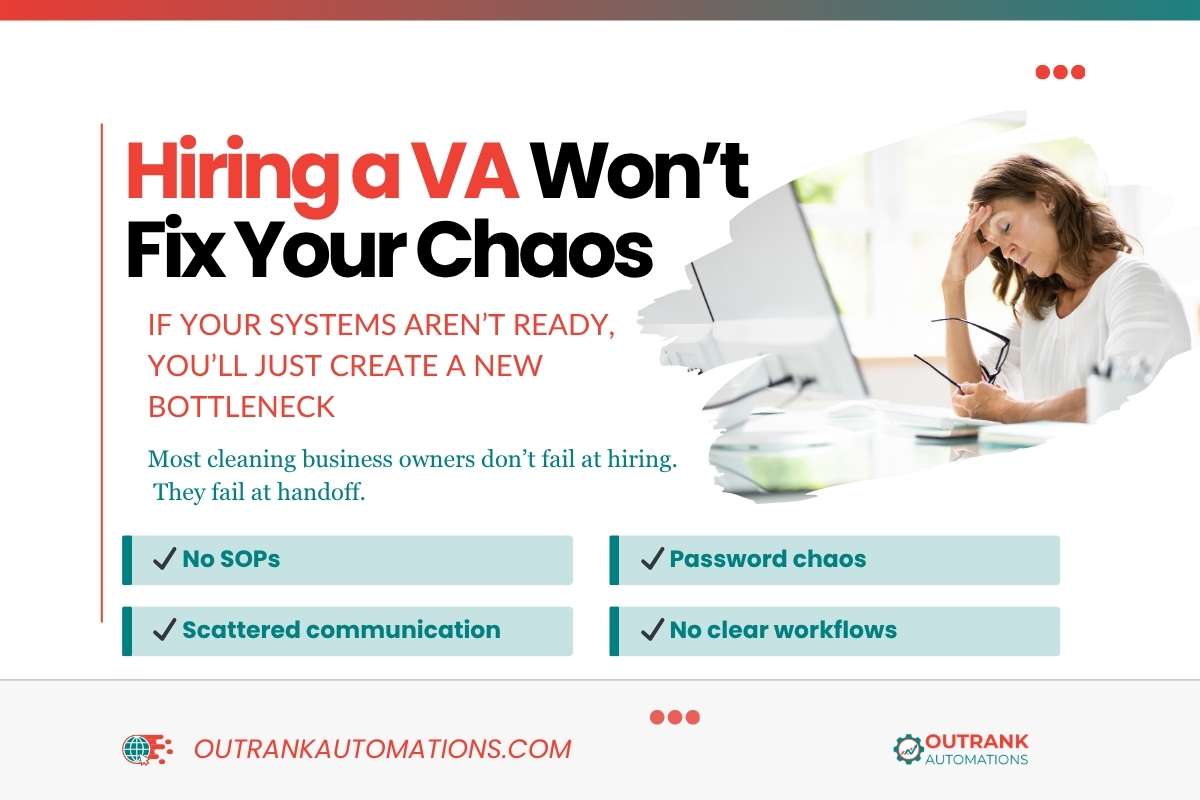 Before You Hire a VA: Fix Your Systems First | Cleaning Business Guide