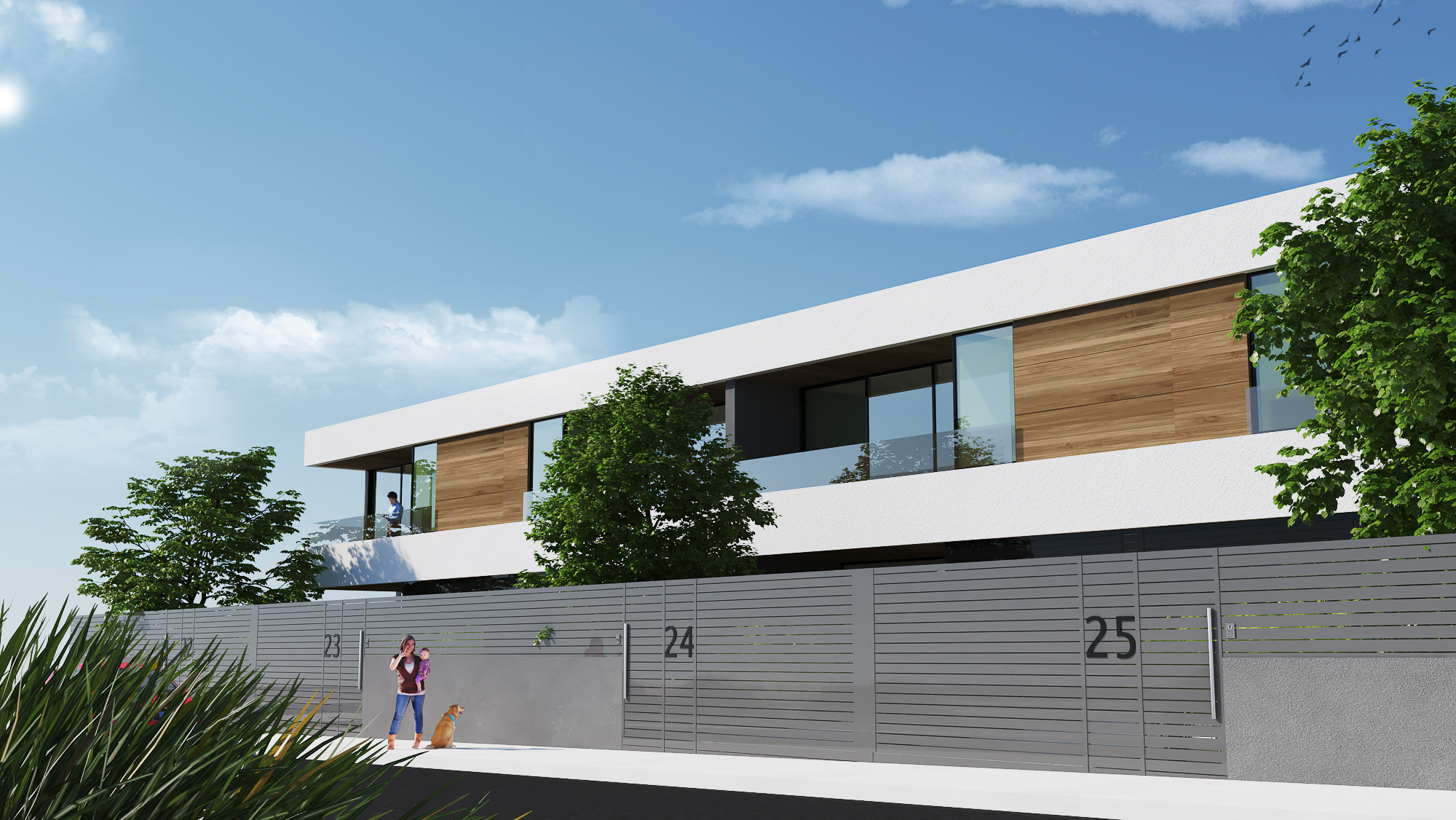 Vista exterior del residencial en Pozo Izquierdo