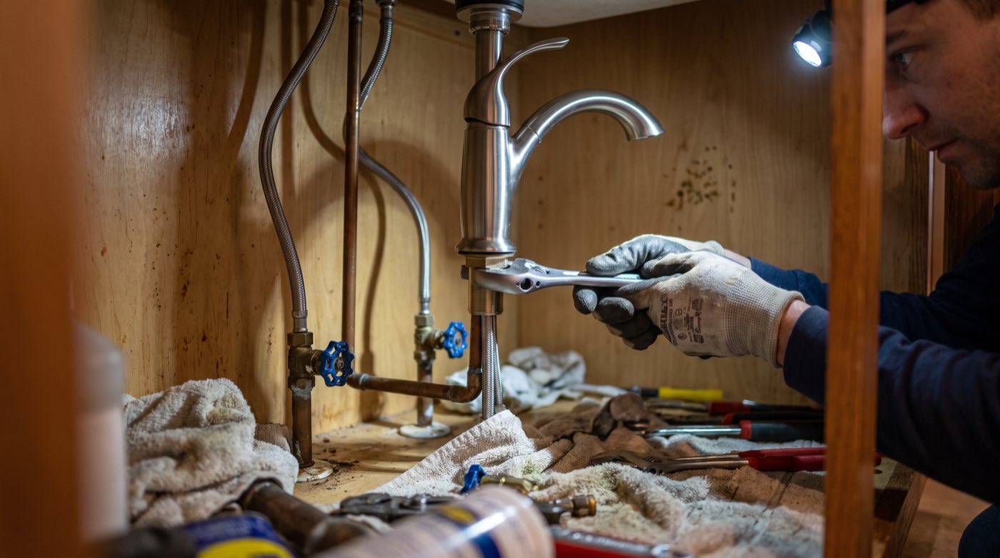 Faucet, Sink & Disposal Installs in progress
