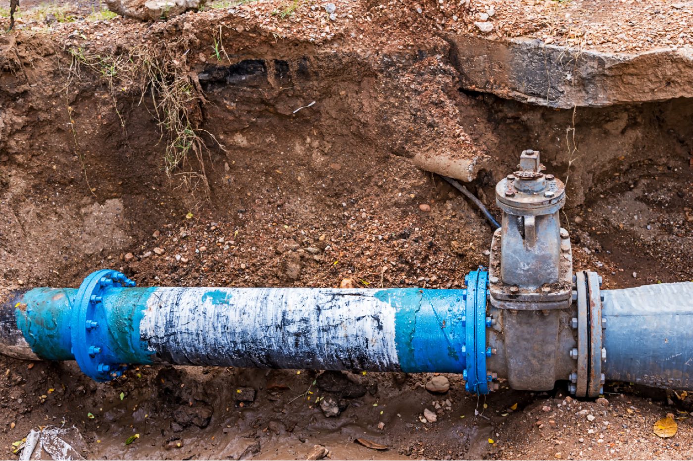 Trenchless Pipe Lining in progress