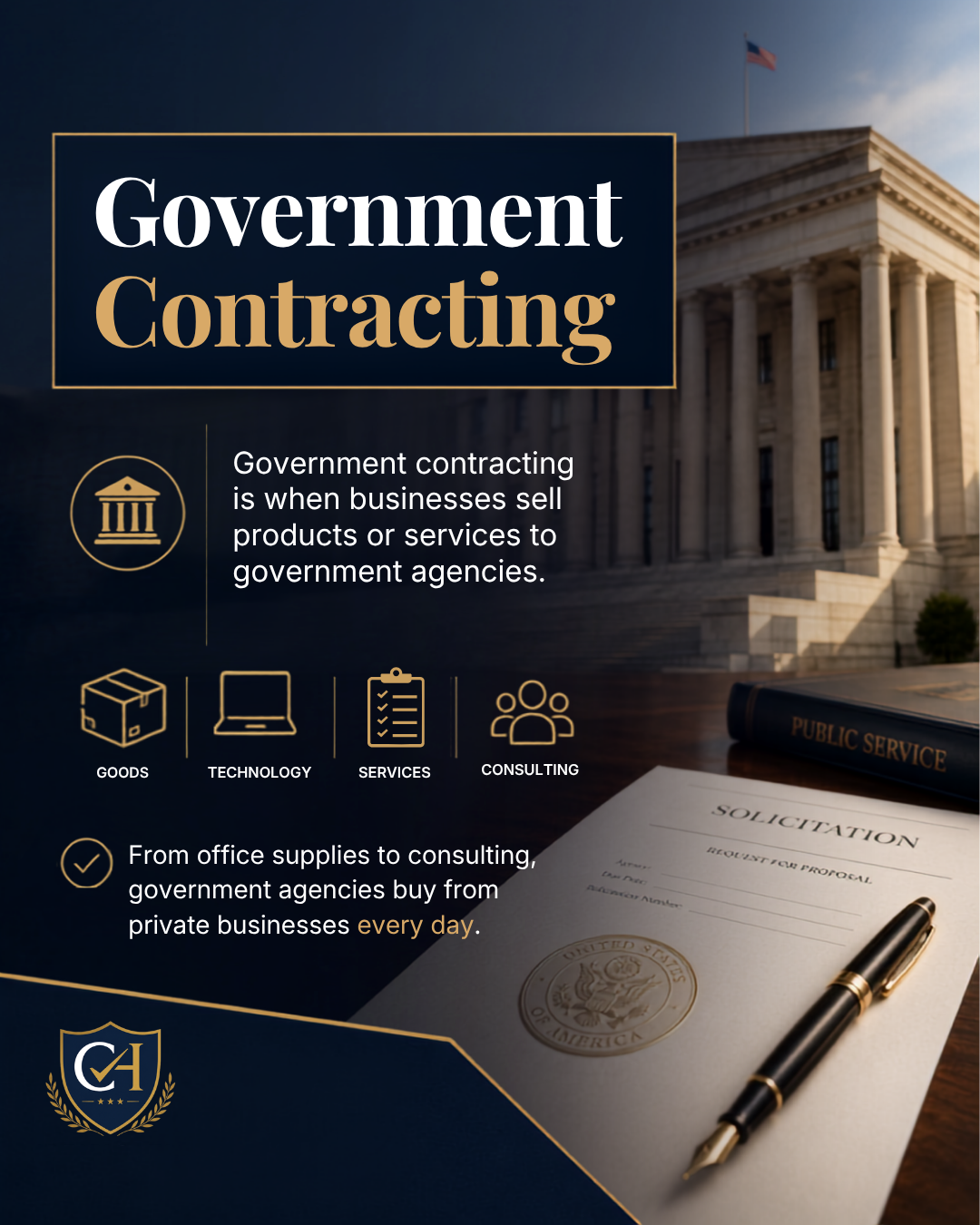 Certification Hub government contracting explainer graphic