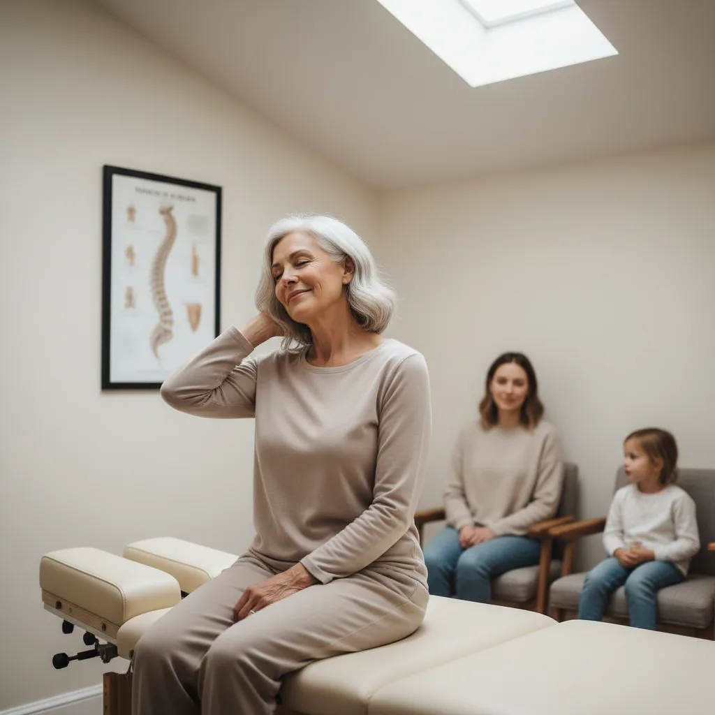 Older woman receiving chiropractic care at Douglas Family & Animal Chiropractic in Rome, GA