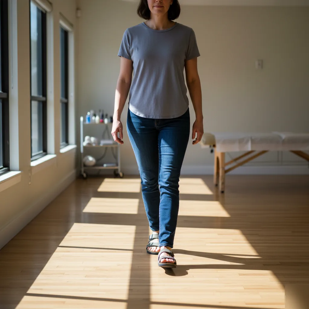 Patient walking comfortably during heel spur recovery at our Rome, GA chiropractic office