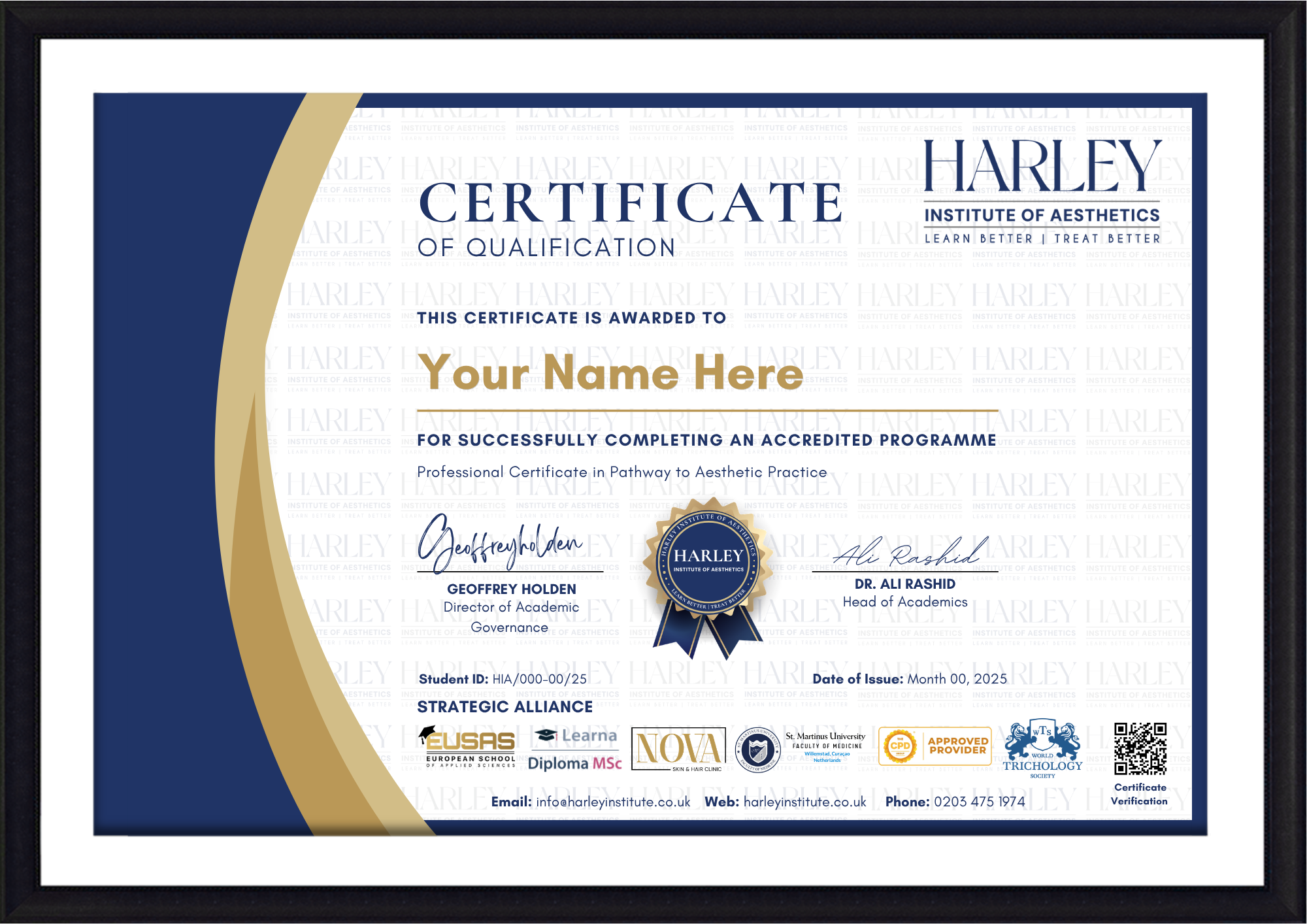 Certificate Preview