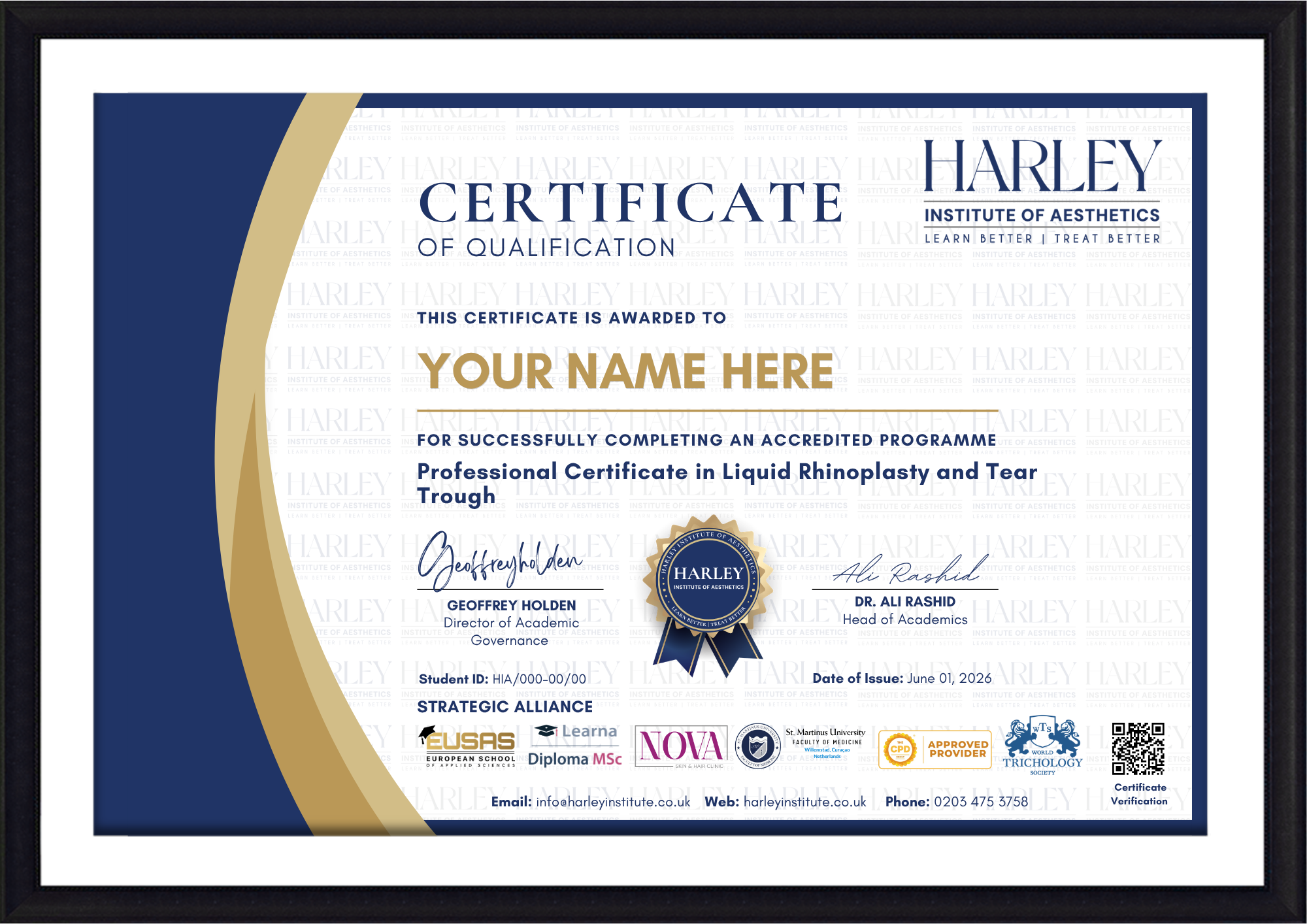 Certificate Preview
