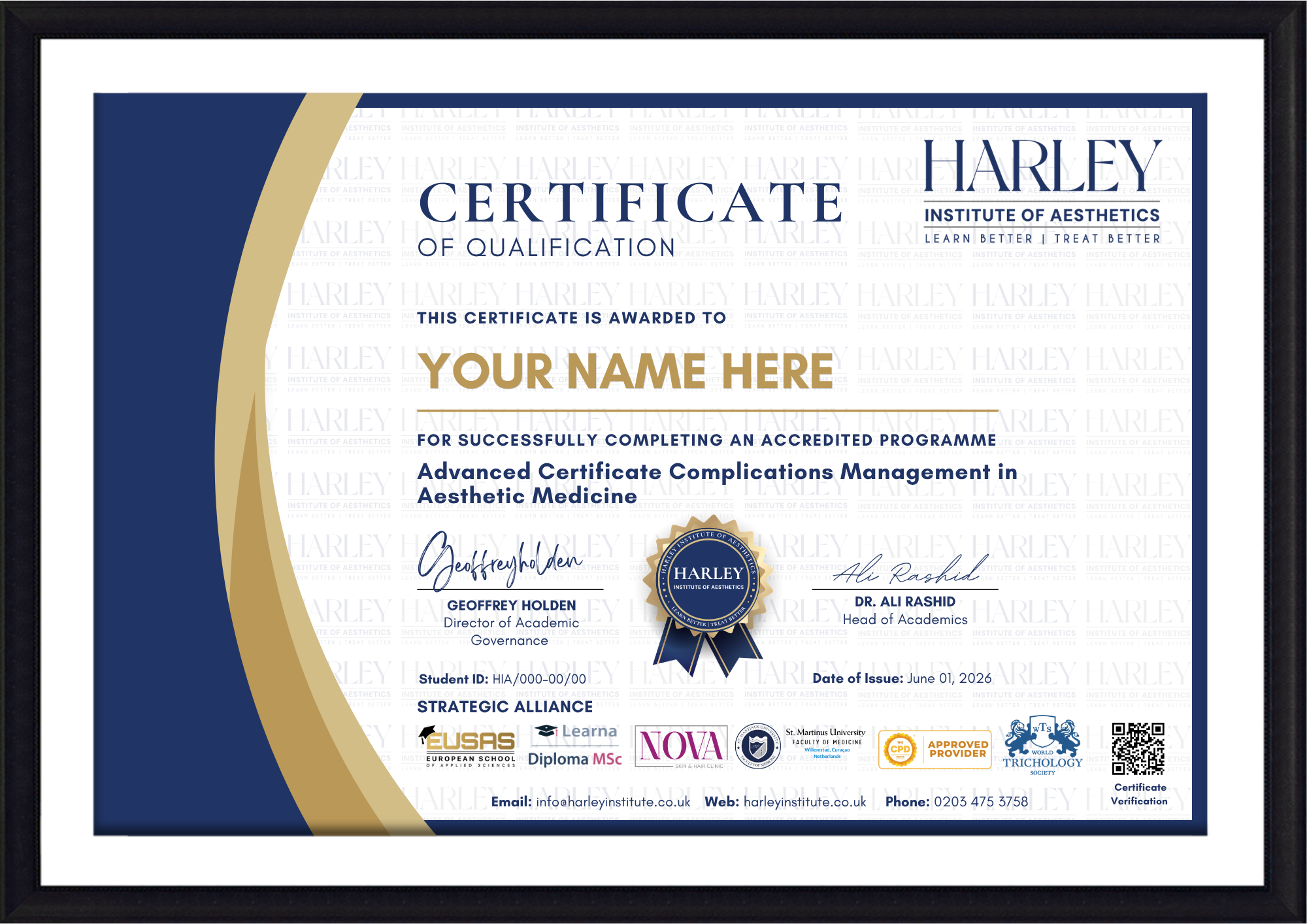 Certificate Preview