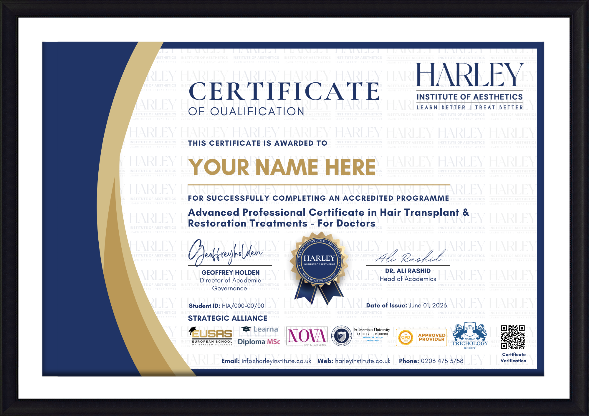 Certificate Preview