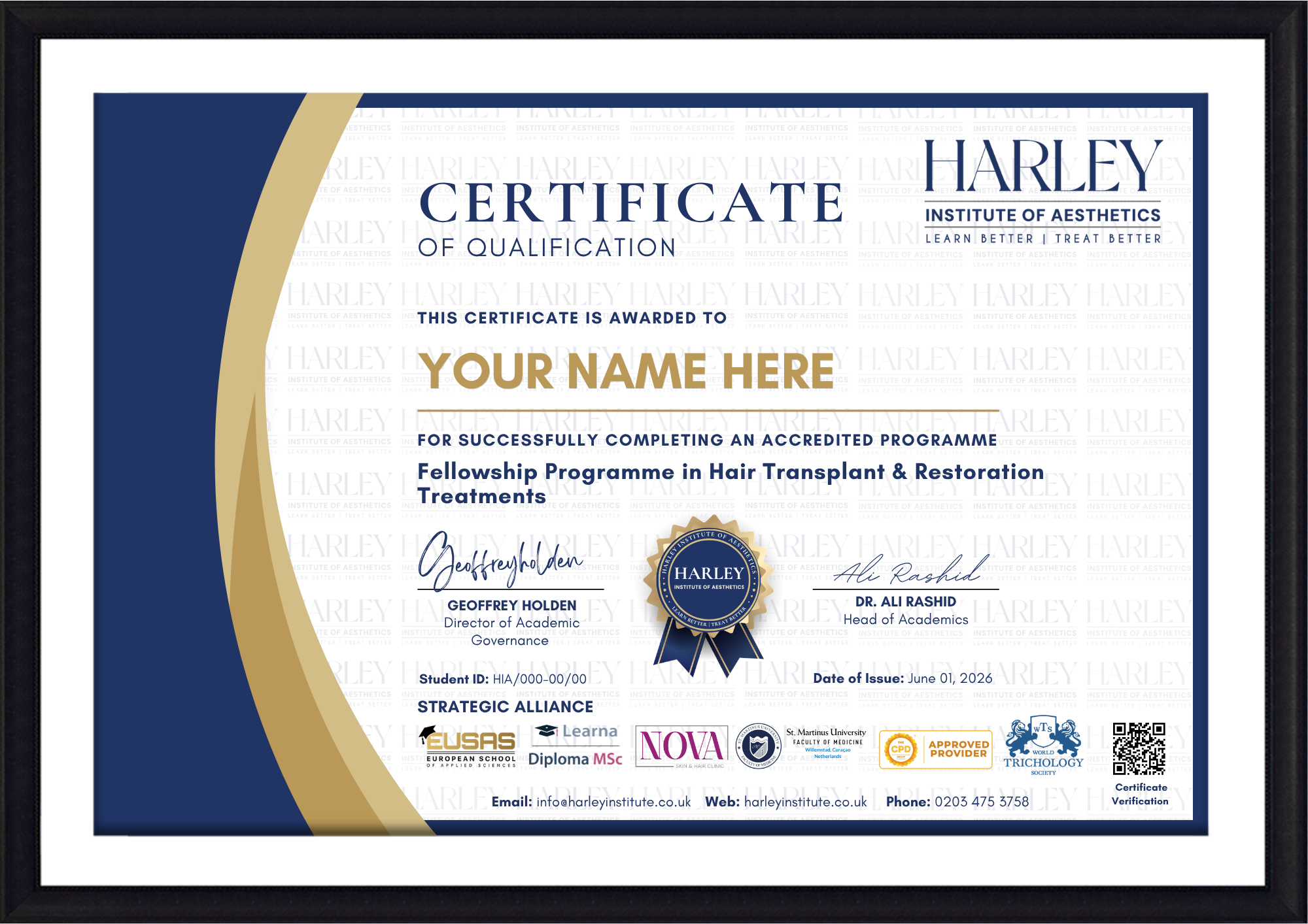 Certificate Preview