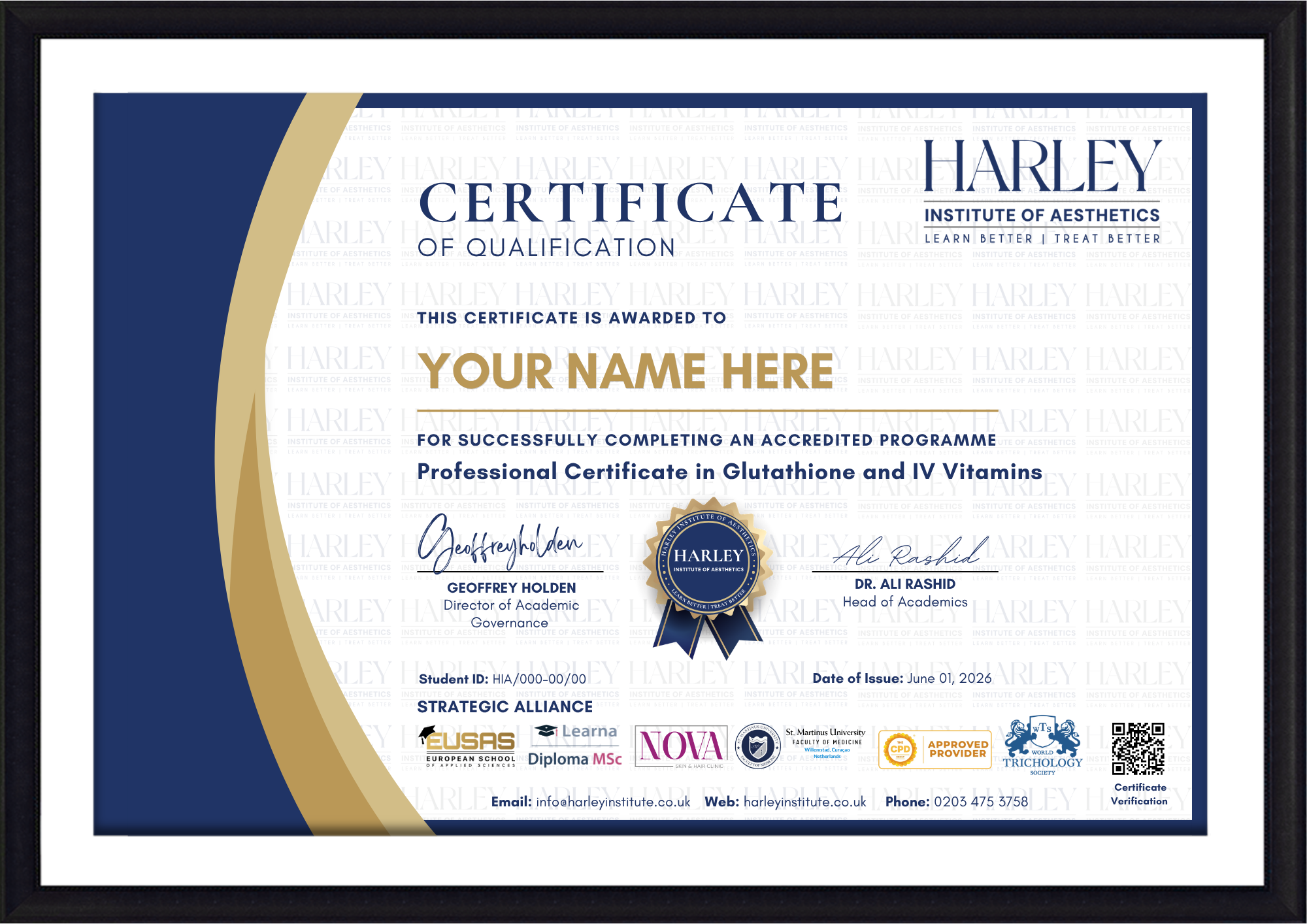 Certificate Preview