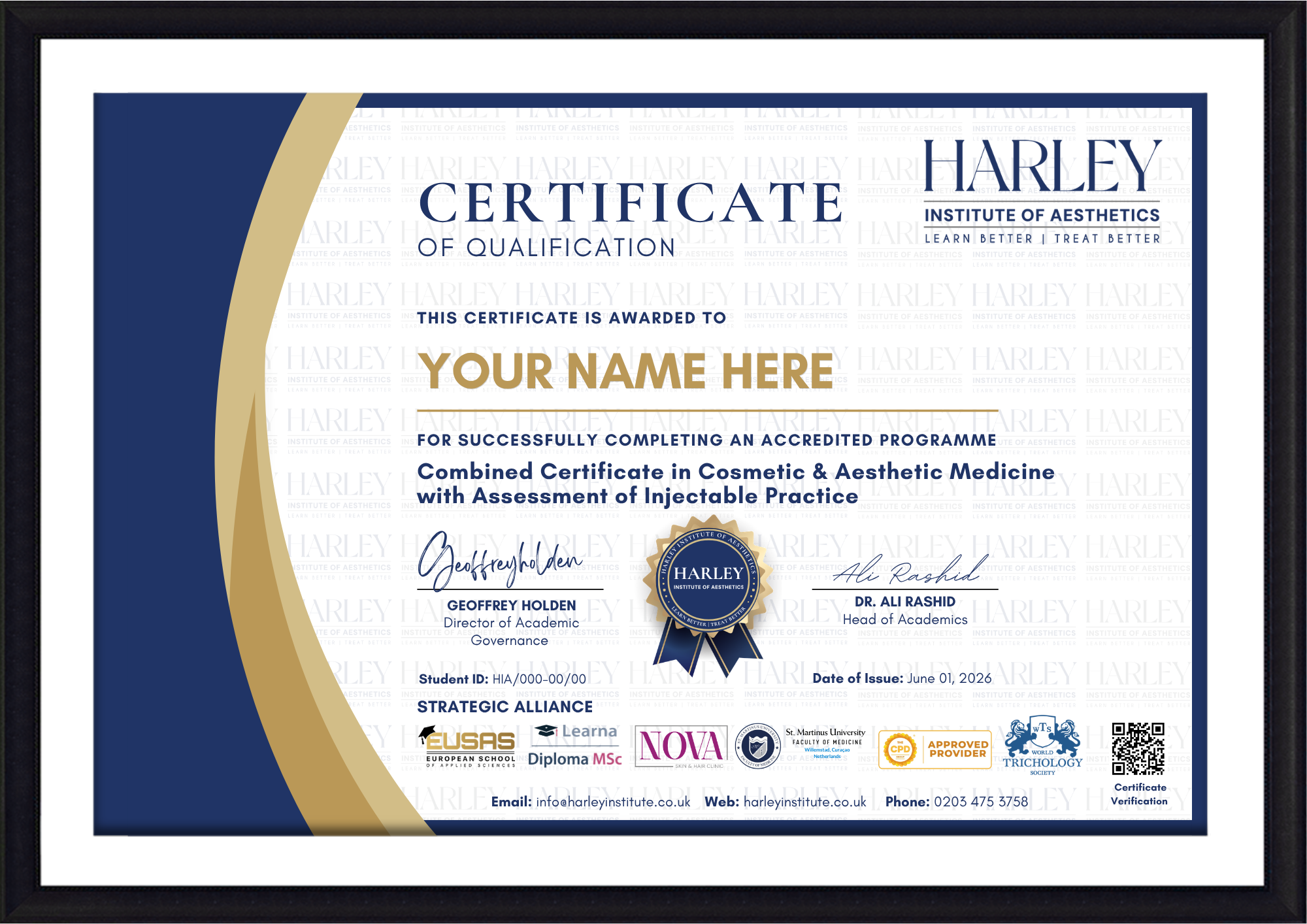 Certificate Preview