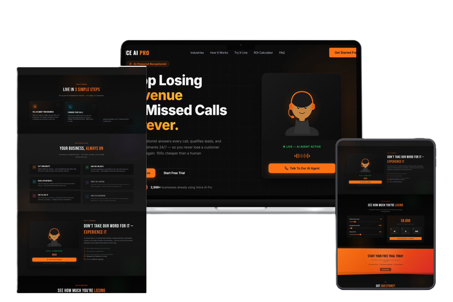 Voice AI Pro Template Preview