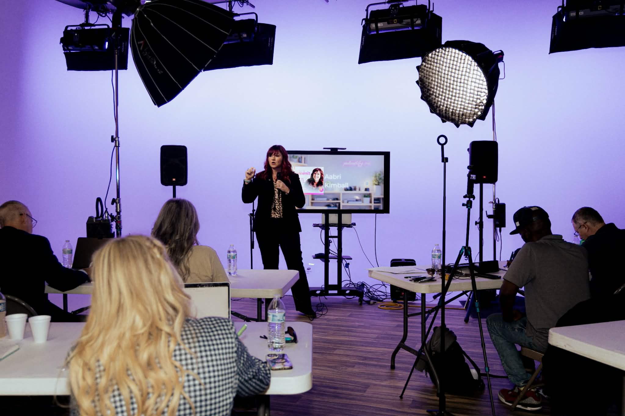 Aabri at podcast event