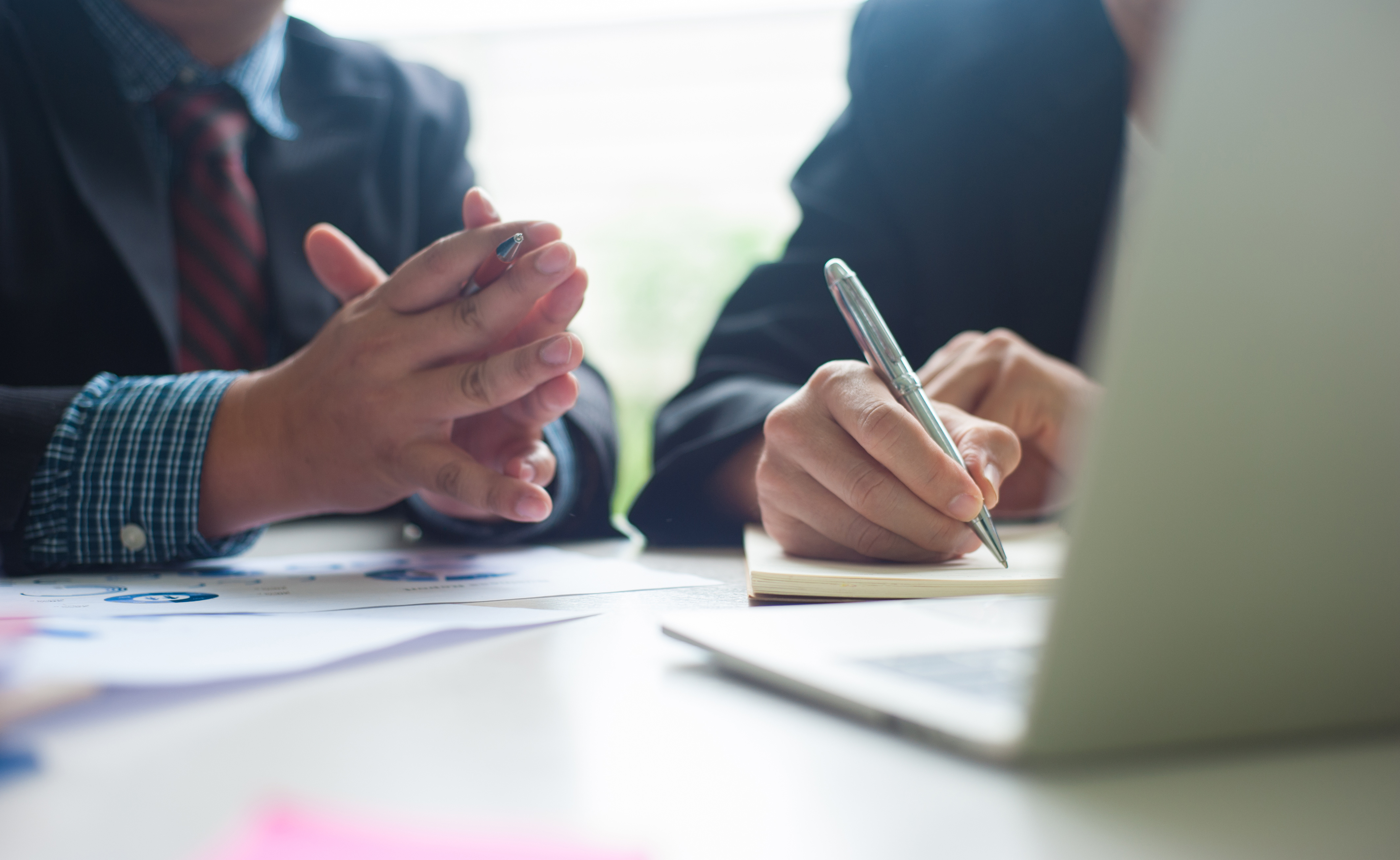 Person reviewing legal documents