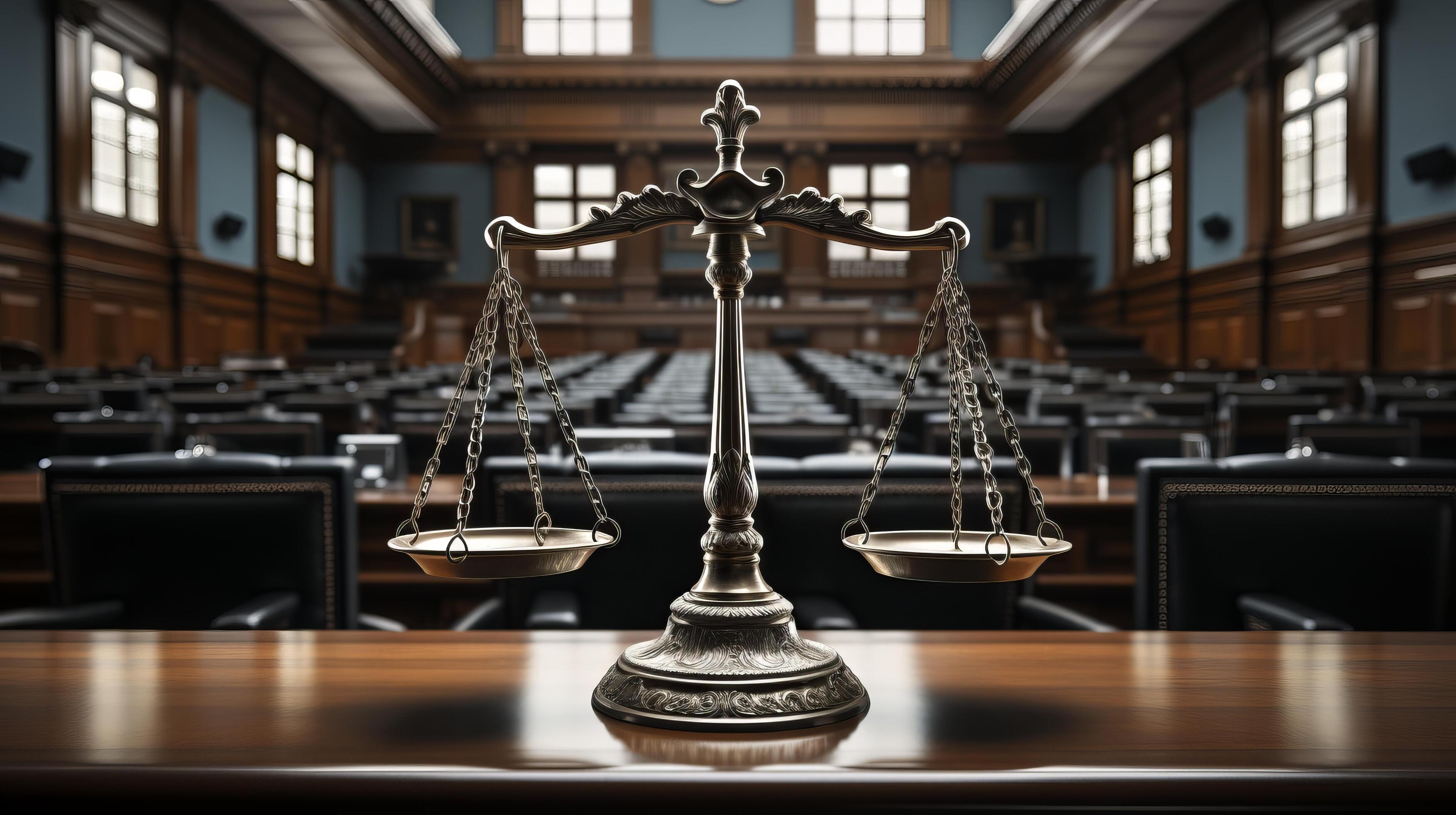 Courthouse, scales of justice, or professional reviewing court files