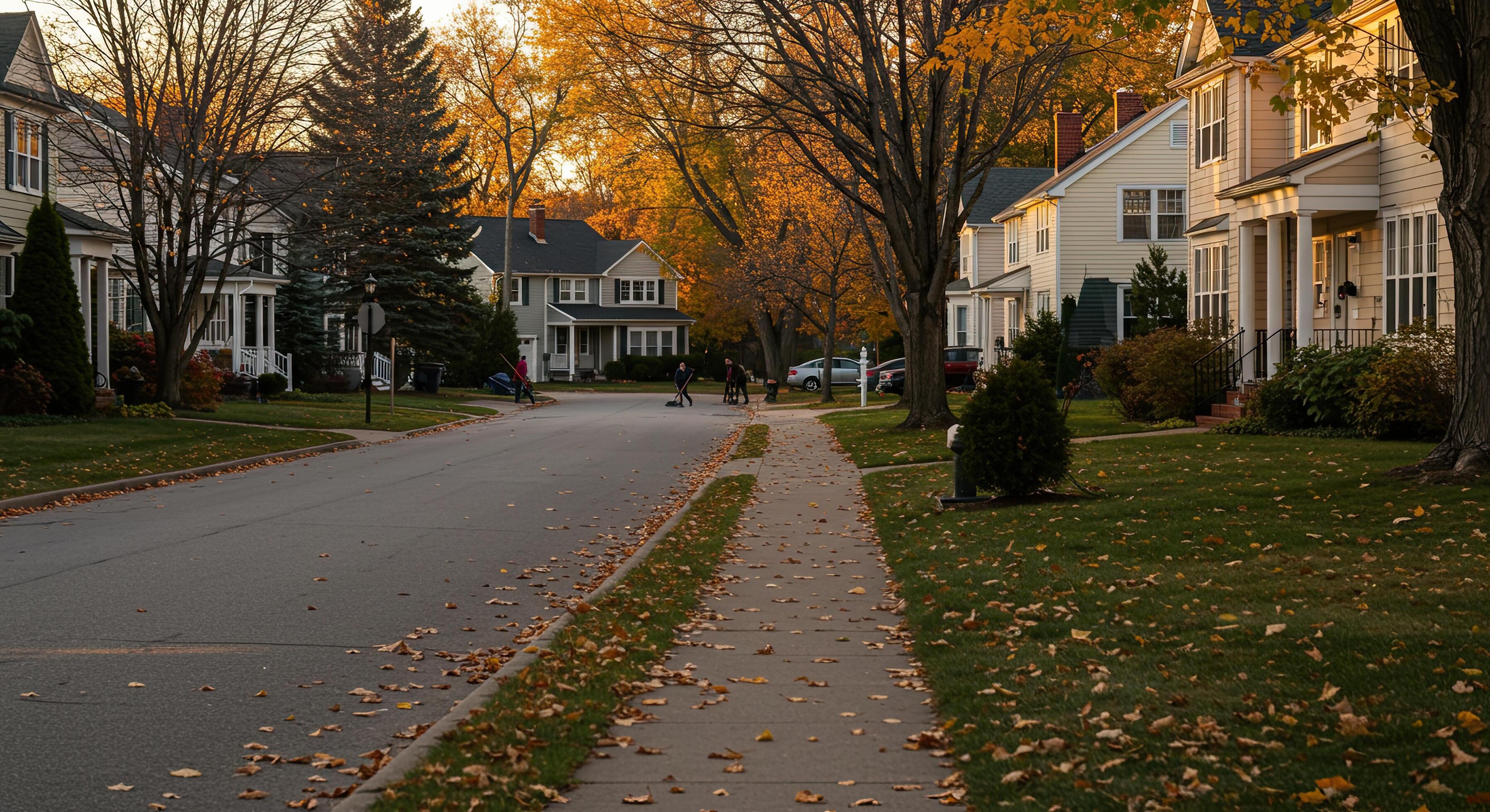 Quiet neighborhood street, an office building, or a calm indoor space