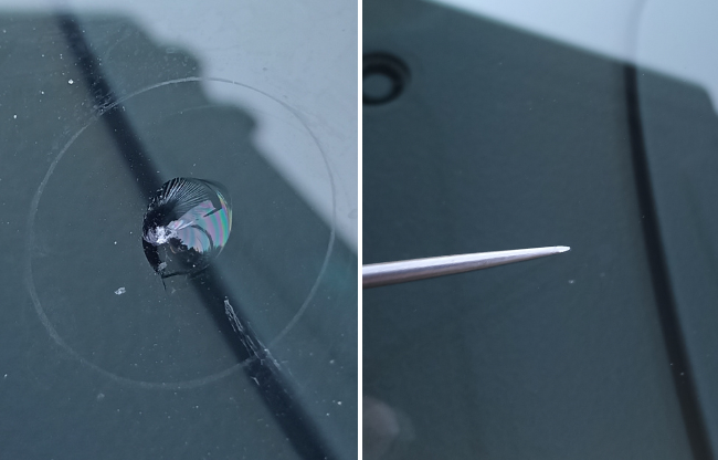 Bullseye chip repair