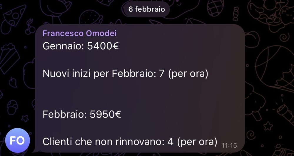 Risultato reale di un cliente A.Marra Consulting 40