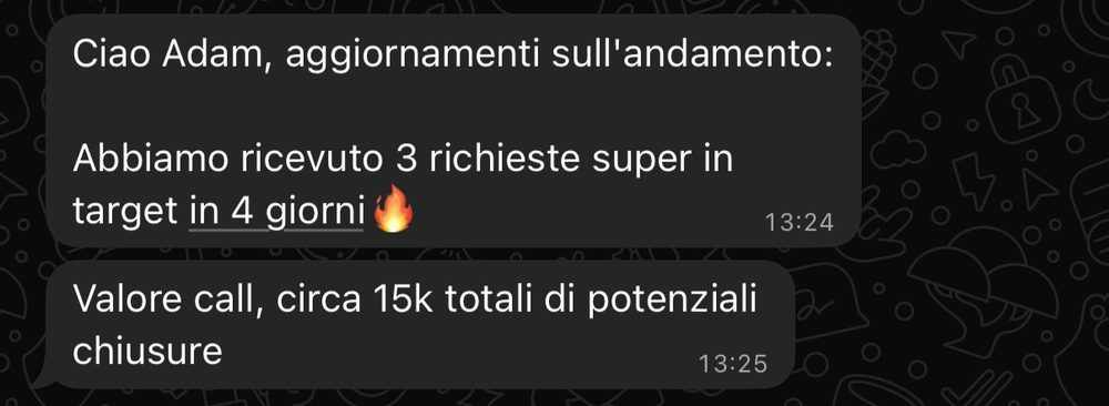 Risultato reale di un cliente A.Marra Consulting 37