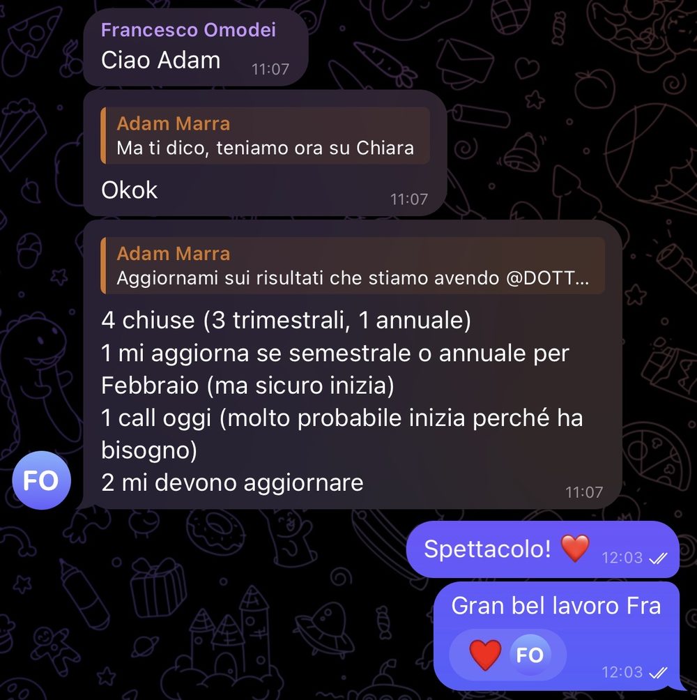 Risultato reale di un cliente A.Marra Consulting 39