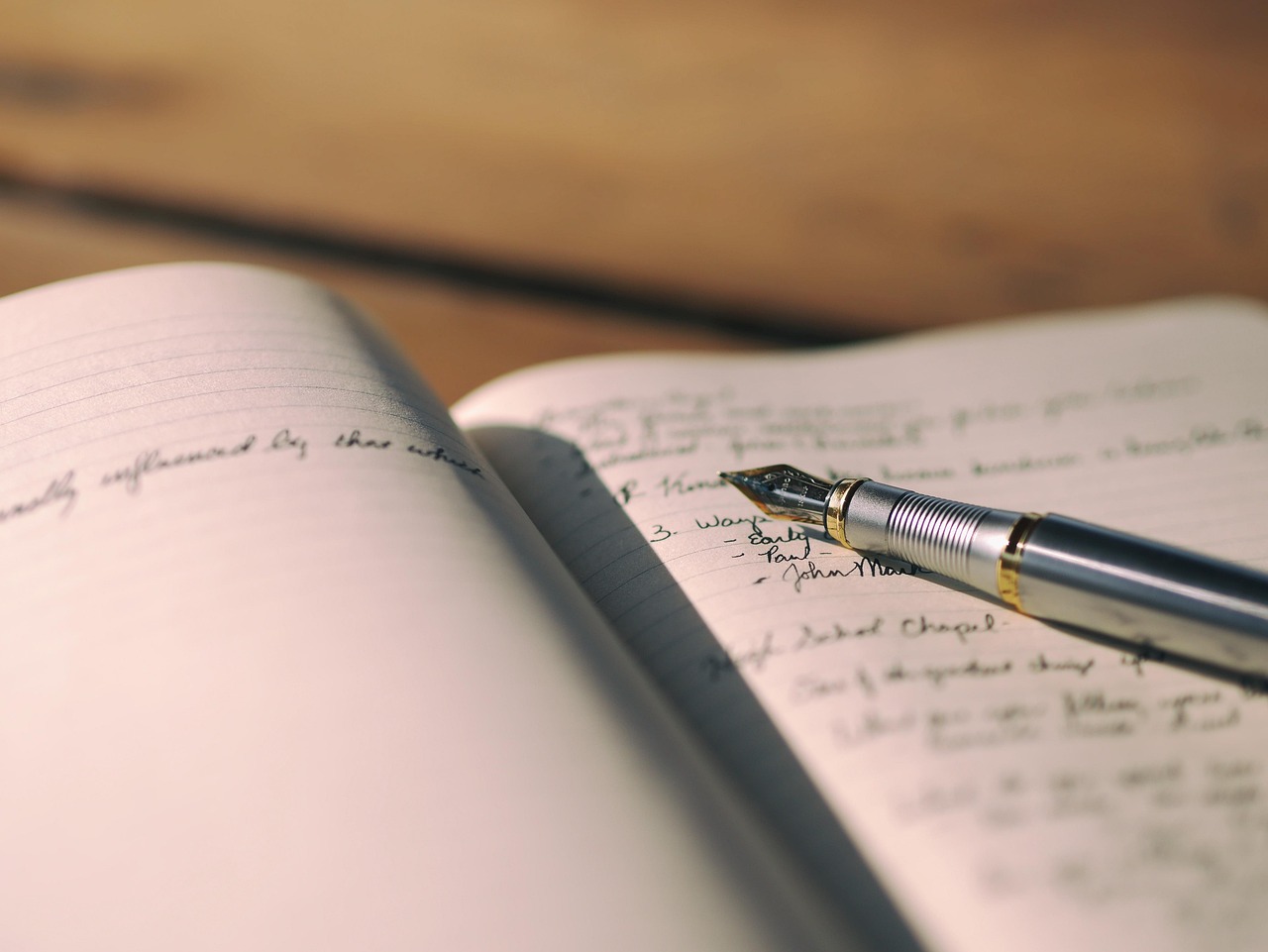 A treatment plan taking shape in an open notebook.