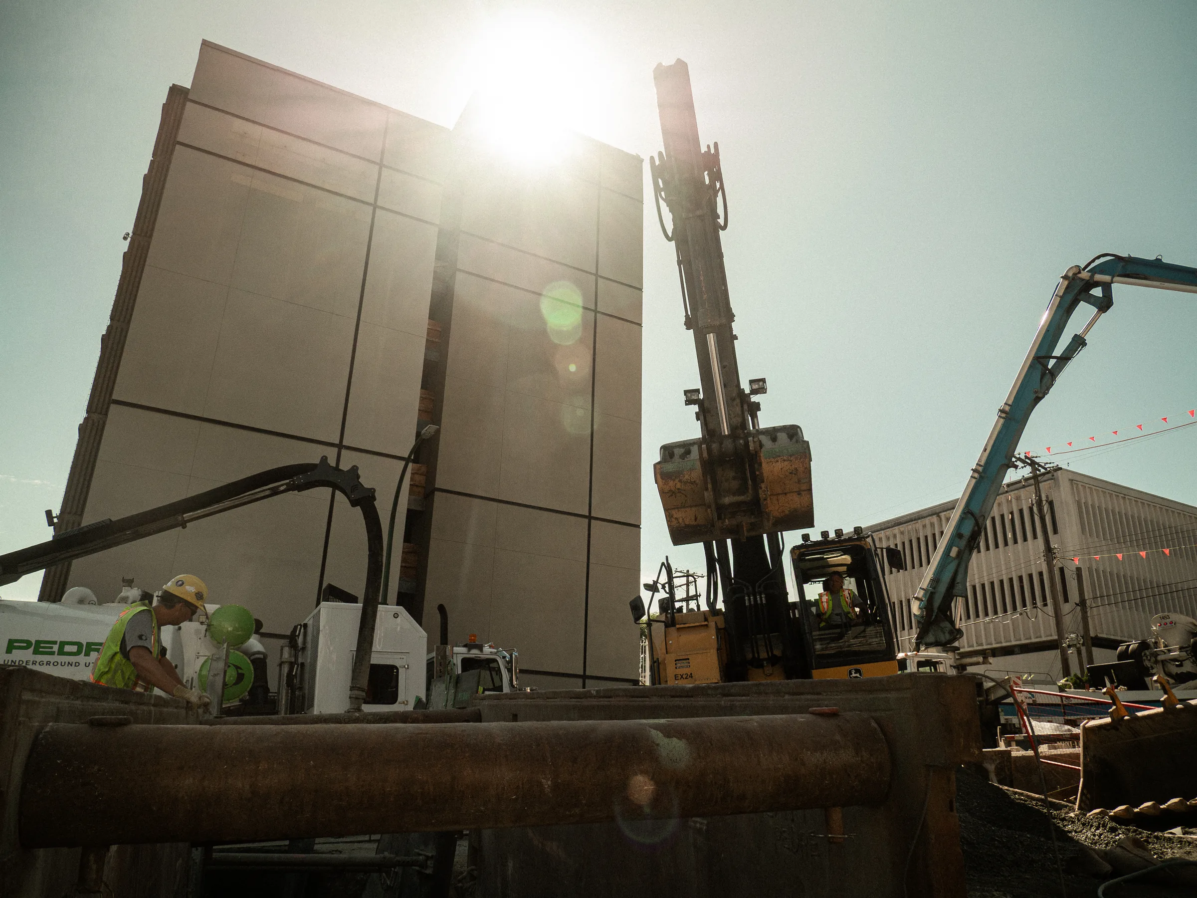 Site servicing installation for new development in Metro Vancouver