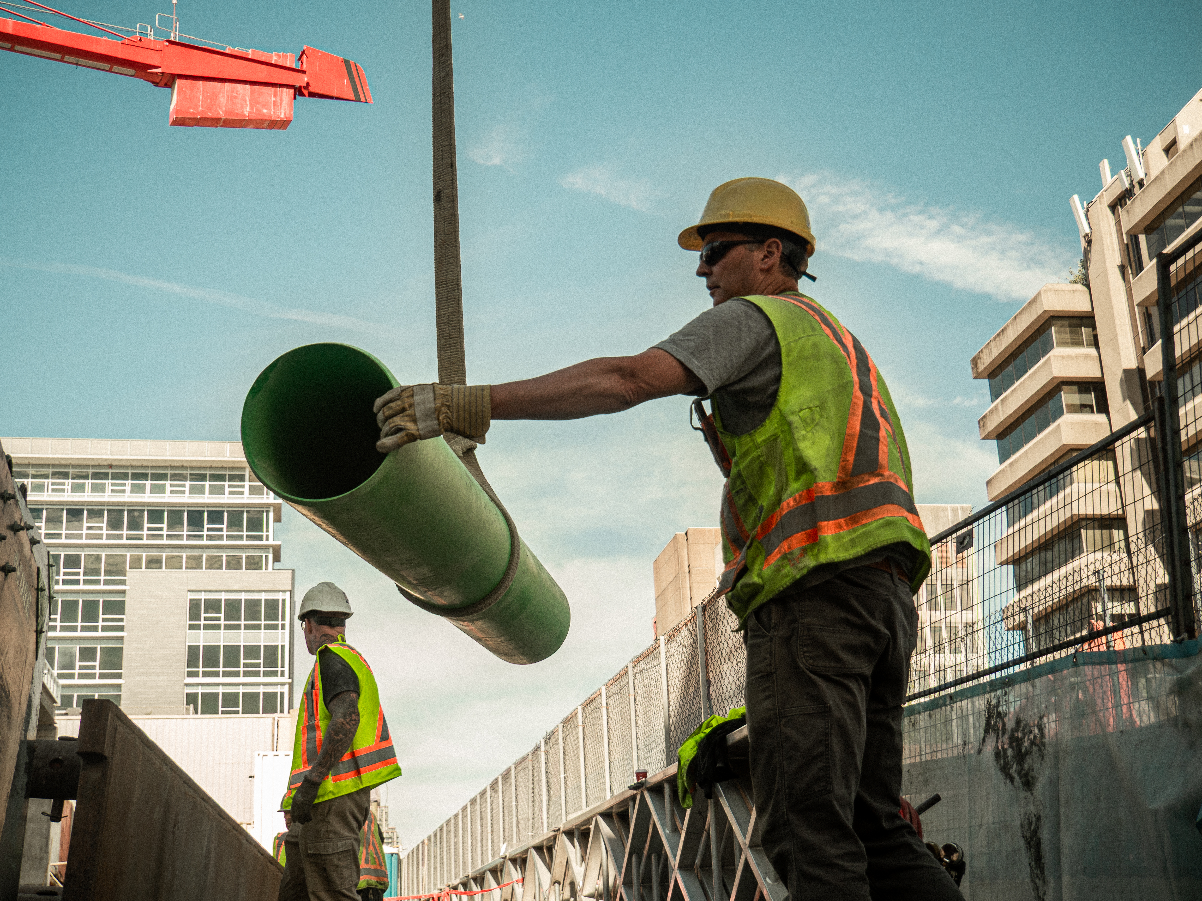 Pedre in Action - BC, underground utilities installation by civil contractor in Langley BC