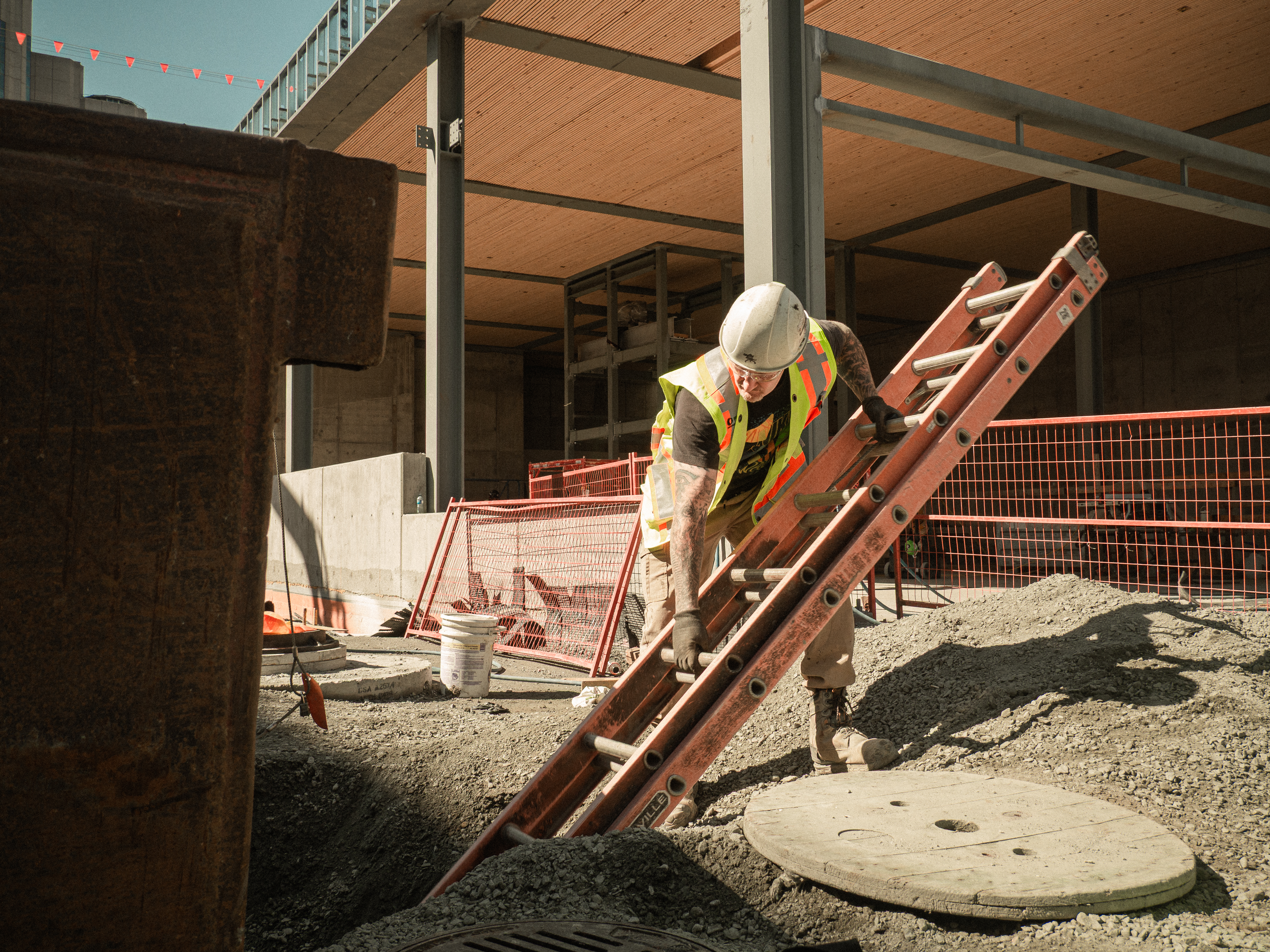 Pedre in Action - BC, underground utilities installation by civil contractor in Langley BC