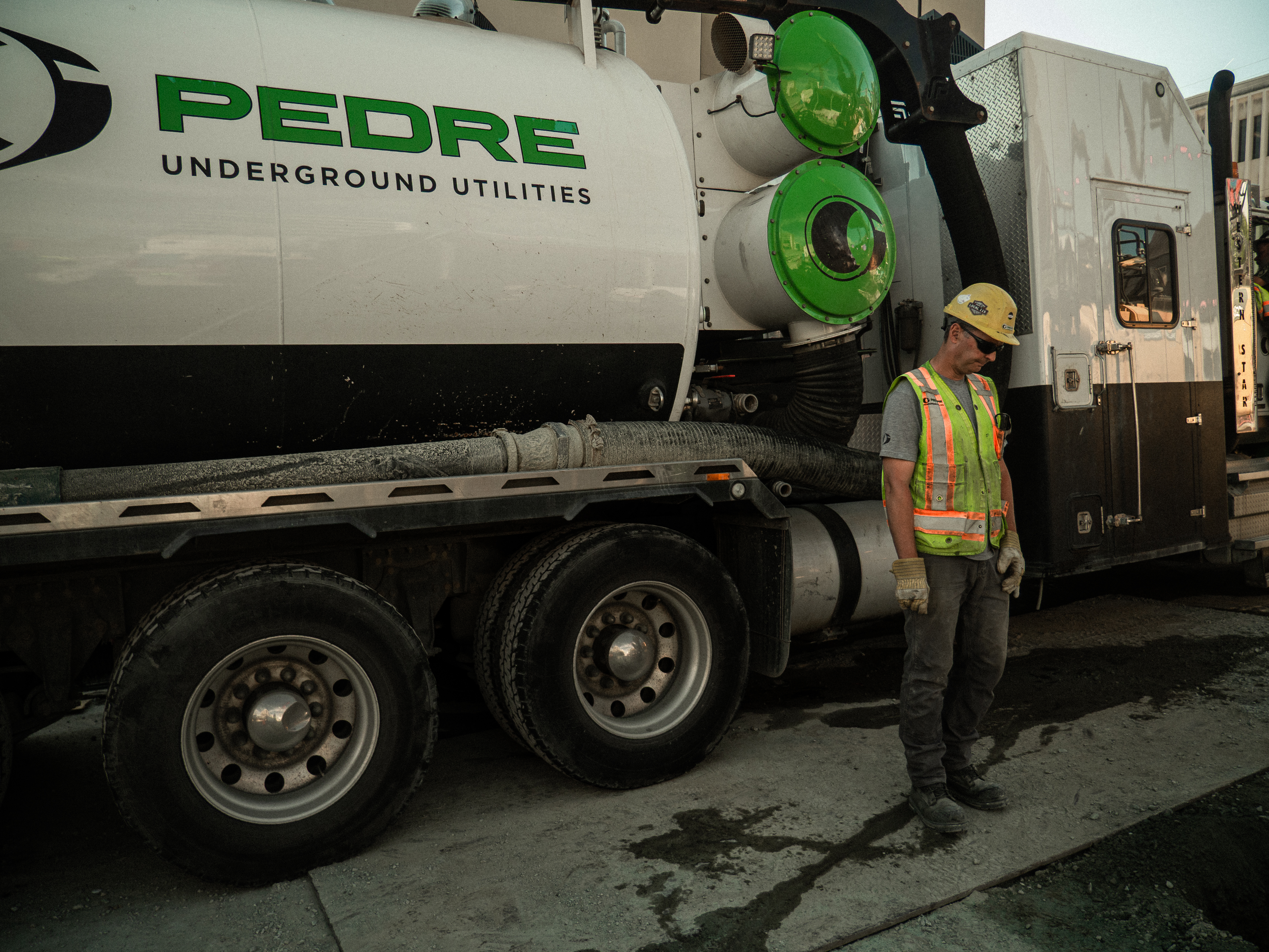 Pedre in Action - BC, underground utilities installation by civil contractor in Langley BC