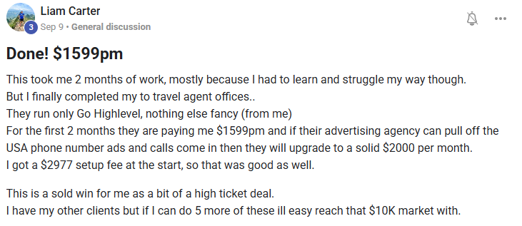 AI Agency Launch text testimonial 12