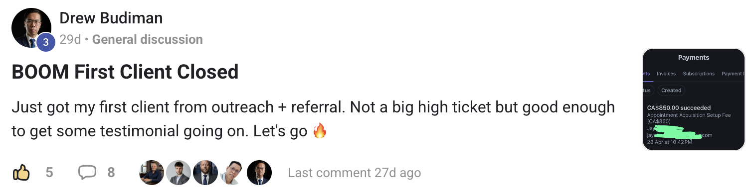 AI Agency Launch testimonial screenshot 5