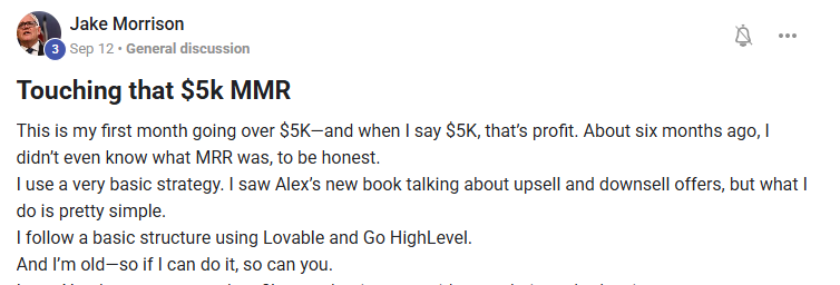 AI Agency Launch testimonial screenshot 7