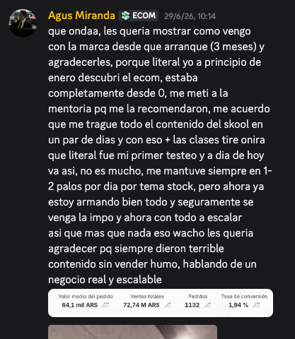 Resultado de Agus: $72,7M ARS en los primeros 3 meses de su marca
