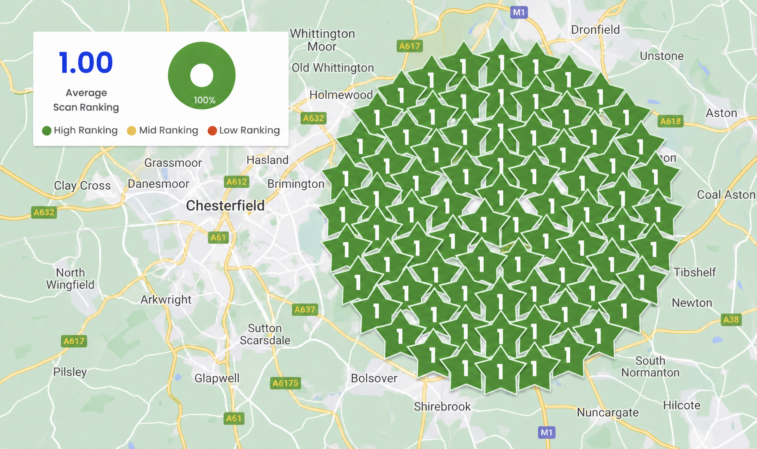 Google visibility result for optician