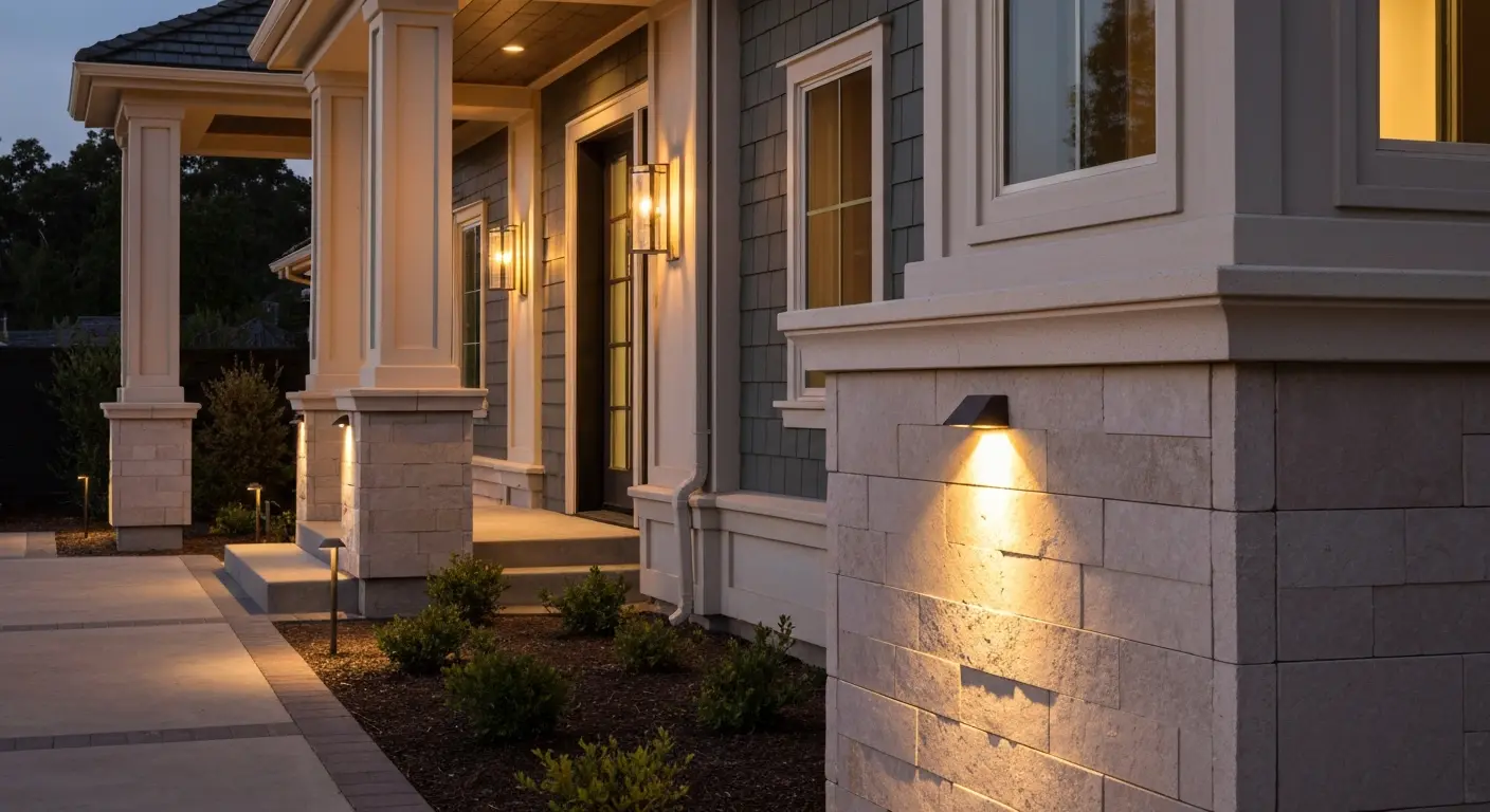 Custom exterior finishes and architectural details